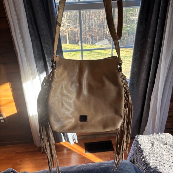 Kooba Real Leather Crossbody Purse, Western Leather Tassels - Picture 3 of 9